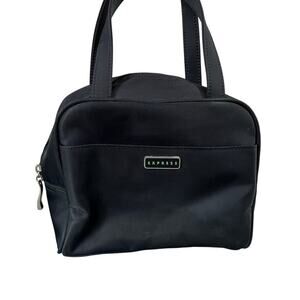 Express Black Vintage Square Nylon Mini Top Handle Bag Y2K Vintage Handbag
